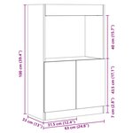 vidaXL Buffet haut chêne marron 63x33x100 cm bois d'ingénierie