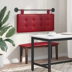 vidaXL Tête de lit suspendue Avec lumière LED Bordeaux Simili cuir