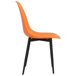 vidaXL Chaises à manger lot de 4 orange PP