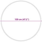Tapis shaggy vidaXL avec dos en latex Gris foncé ø120 cm