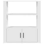 vidaXL Buffet Blanc 80x30x90 cm Bois d'ingénierie