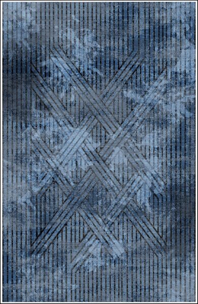 Tapis de salon FISUN 160 x 230 cm - Bleu