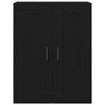 vidaXL Armoire Noire Chêne 69 5x34x90 cm Bois Aggloméré