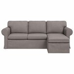 vidaXL Canapé Taupe 215 x 138 x 80 cm tissu