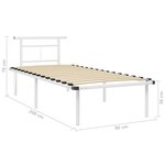 vidaXL Cadre de lit sans matelas blanc métal 90x200 cm