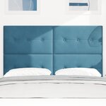 Tête de lit LED vidaXL Bleu foncé 72 cm Velours
