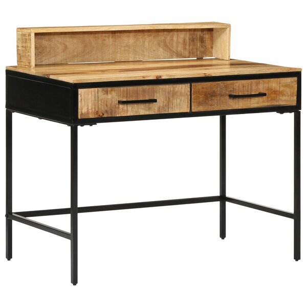 vidaXL Table console 100x55x75 cm en bois massif brut de mangue