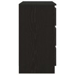 vidaXL Buffet avec tiroir chêne noir 71x35x65 cm bois d'ingénierie