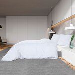 vidaXL Ensemble de housse de couette Blanc 200x200 cm Coton