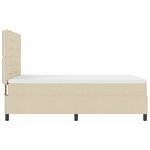 vidaXL Lit à ressorts avec matelas crème 140x200 cm en tissu