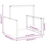 vidaXL Portant de bois chauffage anthracite 40x40x40 cm