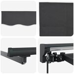 vidaXL Auvent Rétractable Gris et anthracite 300 x 250 cm