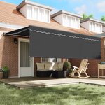 vidaXL Auvent Rétractable Anthracite 450 × 300 cm