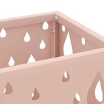 vidaXL Porte-parapluie Rose 15 5 x 15 5 x 49 cm Métal