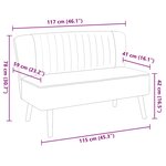 vidaXL Canapé 117x55 5x77 cm Tissu Bleu