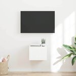 vidaXL Meuble TV mural Blanc 60 x 31 x 29.5 cm Bois d'ingénierie