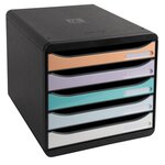 Module De Classement Big Box Plus 5 Tiroirs Aquarel - Couleurs Assorties - Exacompta