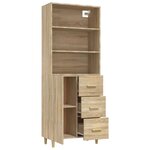 vidaXL Buffet haut Chêne sonoma Bois d'ingénierie