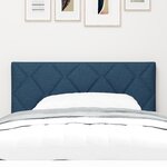 Tête de lit LED bleue avec motif de blocs de diamant  100 cm en tissu