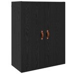 vidaXL Haut Armoire Chêne noir 69 5 x 34 x 180 cm Bois d'ingénierie