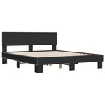 vidaXL Cadre de lit sans matelas noir 150x200 cm