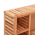 vidaXL Armoire à miroir 80x17x34 cm Bois massif de noyer