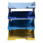 Set de 4 corbeilles-à-courrier Combo Midi Bee Blue - Couleurs assorties EXACOMPTA