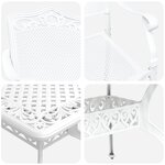 vidaXL Ensemble de salle à manger de jardin 5 pièces en aluminium coulé blanc