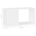 vidaXL Meuble TV Blanc 60x24x32 cm Bois d'ingénierie