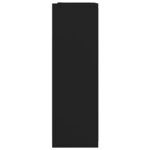 vidaXL Armoire à miroir de salle de bain Noir Bois d’ingénierie