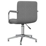 vidaXL Chaise pivotante de bureau Gris clair Tissu