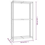 vidaXL Porte-pneus à 2 niveaux Argenté 110x40x180 cm Acier