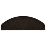 vidaXL Tapis d'escalier autocollants 15Pièces Marron 65x21x4cm Aiguilleté