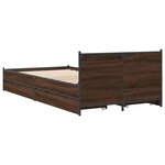 vidaXL Cadre de lit avec tiroirs sans matelas chêne marron 75x190 cm
