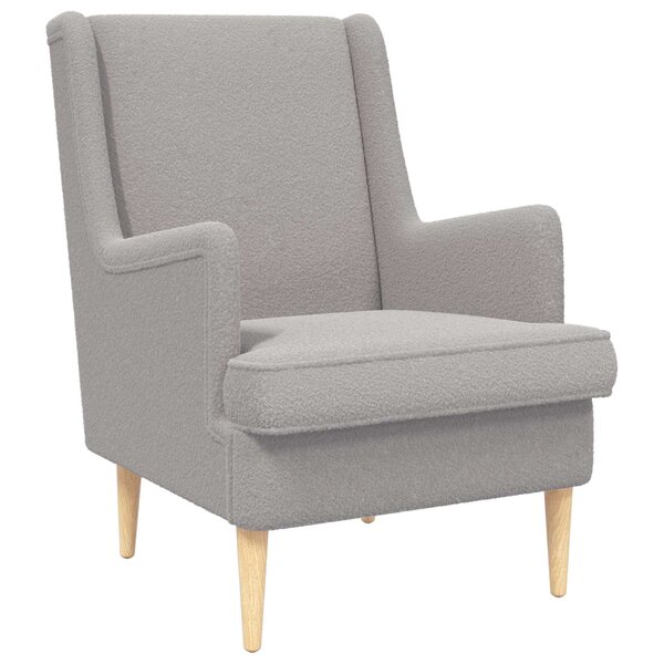 vidaXL Fauteuil Gris clair Bouclé