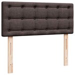 VidaXL Cadre de lit ottoman avec matelas marron foncé 120x190 cm tissu