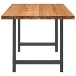 vidaXL Table à manger marron clair bois de chêne massif rectangulaire