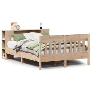 vidaXL Lit bibliothèque sans matelas 150x200 cm bois massif de pin