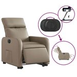vidaXL Fauteuil inclinable électrique cappuccino similicuir