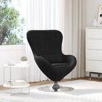 Chaise Oeuf vidaXL en Velours Noir
