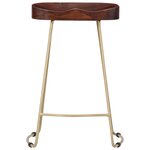 vidaXL Tabourets de bar Gavin lot de 2 bois de manguier massif