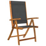 vidaXL Ensemble à manger de jardin 9Pièces bois d'acacia solide textilène