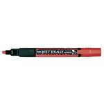 Marqueur 'wet erase smw26'  pointe biseautée  rouge x 12 pentel
