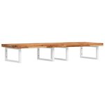 vidaXL Étagère de vasque murale acier et bois massif d'acacia