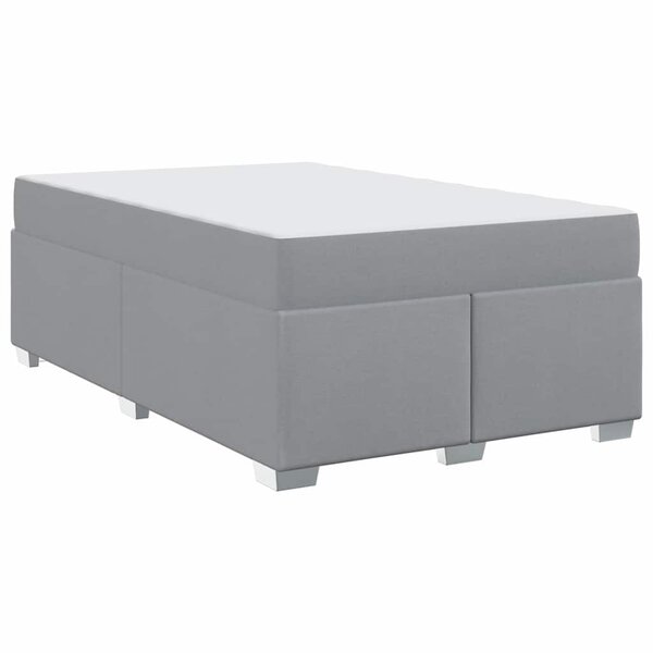 vidaXL Cadre de lit Gris clair 120 x 200 cm tissu