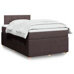 vidaXL Sommier à lattes de lit avec matelas Marron foncé 120x200 cm