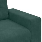 Canapé 3 places vidaXL Vert Foncé 180 cm en Velours