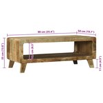 vidaXL Table basse Marron 90 x 50 x 35 cm Bois de manguier brut massif