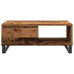 vidaXL Table basse vieux bois 90x50x36 5 cm bois d'ingénierie