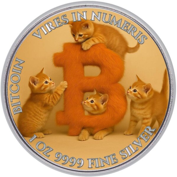 Pièce de monnaie en Argent 2 Dollars g 31.1 (1 oz) Millésime 2024 CRYPTOKITTEN